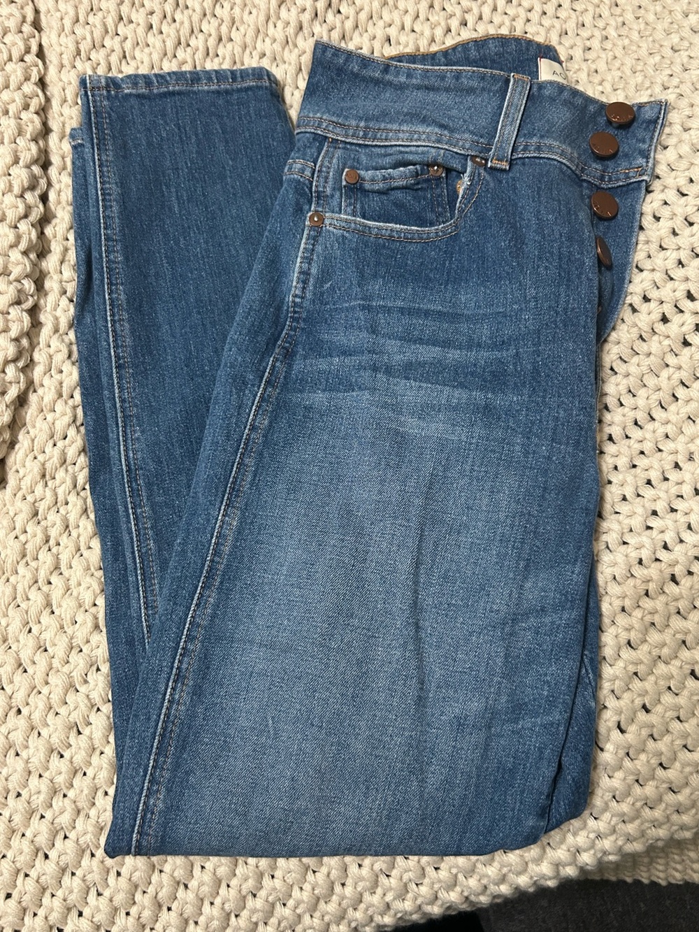 Alice + Olivia Classic Blue High-Rise Skinny Jeans